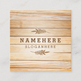 モダンでスタイリッシュな木製の正方形の名刺 スクエア名刺
