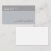 モダンでスタイリッシュな灰色の専門のミニマルな平野 名刺 (正面/裏面)