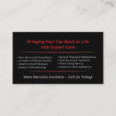 モダンでスタイリッシュな自動車ボディワーク 名刺 (裏面)