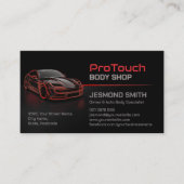 モダンでスタイリッシュな自動車ボディワーク 名刺 (正面)