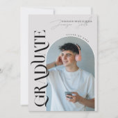 モダンでスタイリッシュな雑誌の表紙 | フォト 卒業式 招待状 (正面)