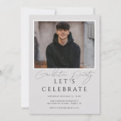 モダンでスタイリッシュな雑誌の表紙 | フォト 卒業式 招待状 (裏面)