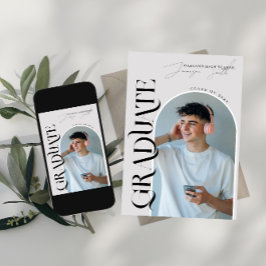 モダンでスタイリッシュな雑誌の表紙 | フォト 卒業式 招待状