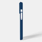 モダンでスタイリッシュな青いモノグラムイニシャル Case-Mate iPhoneケース (裏面 / 左)