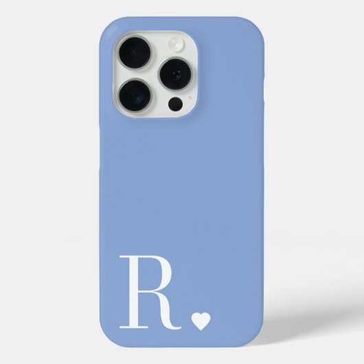 モダンでスタイリッシュな青いモノグラムイニシャル Case-Mate iPhoneケース (裏面)