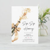 モダンでスタイリッシュな シップシップフレー！ 30歳の誕生日 招待状 (スタンド正面)