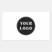 モダンでスタイリッシュ、カスタマイズも可能 長方形シール (正面)