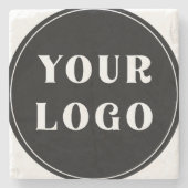 モダンでスタイリッシュ、洗練された、カスタマイズ可能 ストーンコースター (正面)