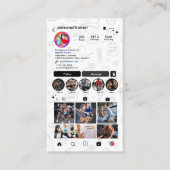 モダンでトレンディなパーソナルトレーナーのInstagram 名刺 (正面)