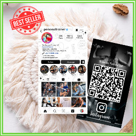 モダンでトレンディなパーソナルトレーナーのInstagram 名刺