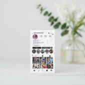 モダンでトレンディなフィットネストレーナーのInstagram名刺 名刺 (スタンド正面)