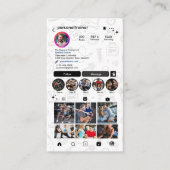モダンでトレンディなフィットネストレーナーのInstagram名刺 名刺 (正面)