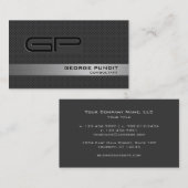 モダンでハイテクな一見のモノグラムのなプロフェッショナル 名刺 (正面/裏面)