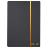 モダンでパーソナライズで小さいモノグラムのクリップボード クリップボード (裏面)