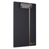 モダンでパーソナライズで小さいモノグラムのクリップボード クリップボード (右)