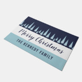 モダンでパーソナライズなクリスマス ドアマット (アングル)