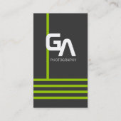 モダンでパーソナライズな緑の名刺 名刺 (裏面)