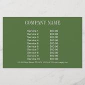 モダンでヒップなグリーンダイヤモンドが輝くおしゃれガーリー チラシ (裏面)