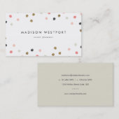 モダンでフェイクなホイルの水玉模様の名刺 名刺 (正面/裏面)