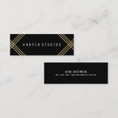 モダンでフェイクなホイルは名刺を並べます スキニー名刺 (正面/裏面)