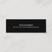 モダンでフェイクなホイルは名刺を並べます スキニー名刺 (裏面)