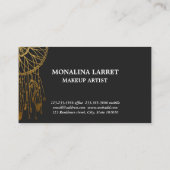 モダンでフェイクな金ゴールドホイルのボヘミアの夢のキャッチャー 名刺 (裏面)