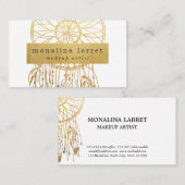 モダンでフェイクな金ゴールドホイルのボヘミアの夢のキャッチャー 名刺 (正面/裏面)