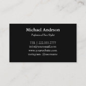 モダンでフェイクな金ゴールド及び黒いホイル色のブロック 名刺 (裏面)