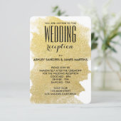 モダンでフェイクな金ゴールド 招待状 (スタンド正面)