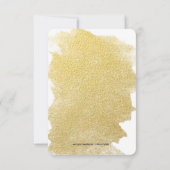 モダンでフェイクな金ゴールド 招待状 (裏面)