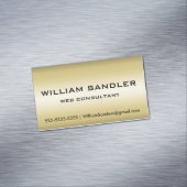 モダンでフェイクな金属金ゴールド マグネット名刺 (インサイチュ)