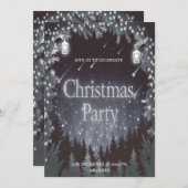 モダンでフェスティブなクリスマスパーティーの招待状 シーズンカード (正面/裏面)