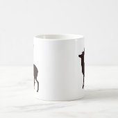 モダンでフェミニンなシカ コーヒーマグカップ (中央)