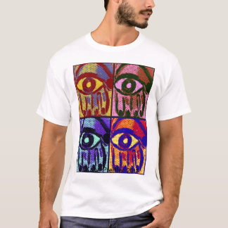 モダンでポップ・アートのなHamsa手のTシャツ Tシャツ