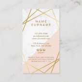 モダンでミニマルで幾何学的な大理石の割引垂直 名刺 (裏面)