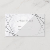 モダンでミニマルで幾何学的な大理石及び灰色のアポイントメント 名刺 (正面)