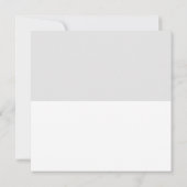 モダンでミニマルで柔らかい灰色の結婚式は写真感謝していしています サンキューカード (裏面)