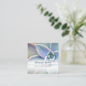 モダンでミニマルで水気が多い植物の子供部屋の写真 スクエア名刺 (スタンド正面)