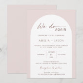 モダンでミニマルなアーチの誓い更新招待状 招待状 (正面/裏面)