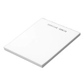 モダンでミニマルなオーダーメイドの名前入り文房具 ノートパッド (回転)