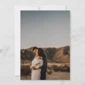 モダンでミニマルなオーダーメイドの2枚の写真の結婚式 セーブザデート (裏面)