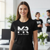 モダンでミニマルなカスタムビジネス ロゴ入りスタッフ Tシャツ