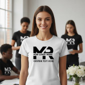 モダンでミニマルなカスタムビジネス ロゴ入りスタッフ Tシャツ
