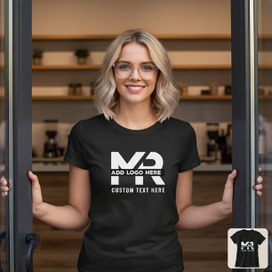 モダンでミニマルなカスタムビジネス ロゴ入りスタッフ Tシャツ