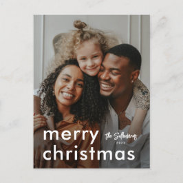 モダンでミニマルなクリスマス写真 シーズンポストカード