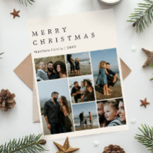 モダンでミニマルなクリスマス家族写真