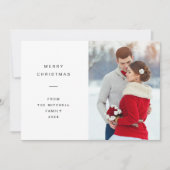 モダンでミニマルなクリスマス | 白い写真 シーズンカード (正面)