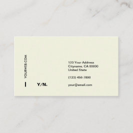 モダンでミニマルなタイポグラフィの名刺 名刺