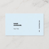 モダンでミニマルなタイポグラフィの名刺 名刺 (裏面)