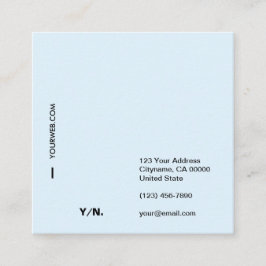モダンでミニマルなタイポグラフィの正方形の名刺 スクエア名刺